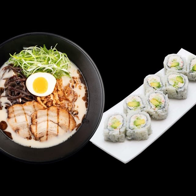 Tonkotsu Ramen & CA Roll (Lunch).