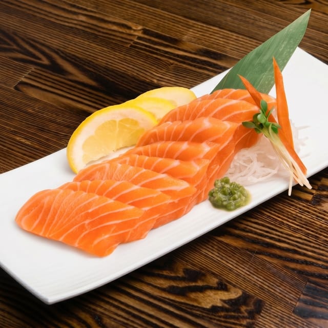 Salmon Sashimi.