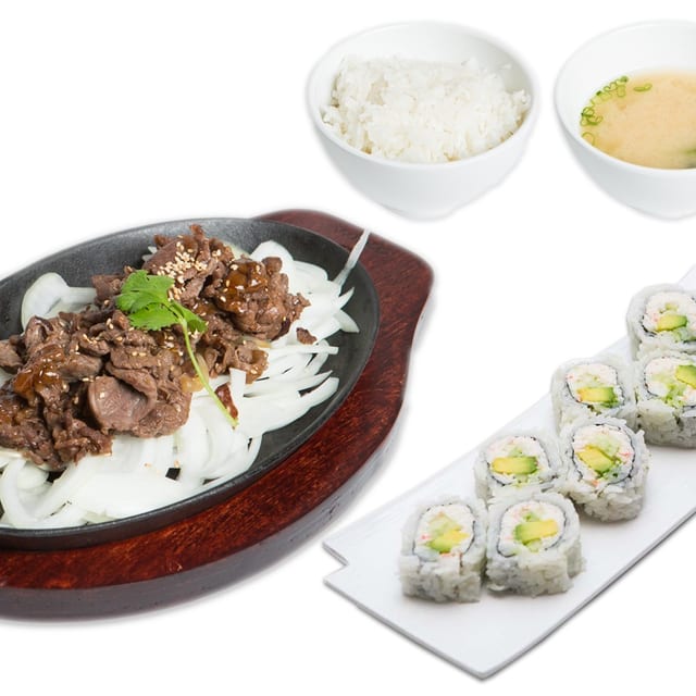 Beef Teriyaki & CA Roll (Lunch).