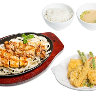 Chicken Teriyaki & Tempura (Lunch)