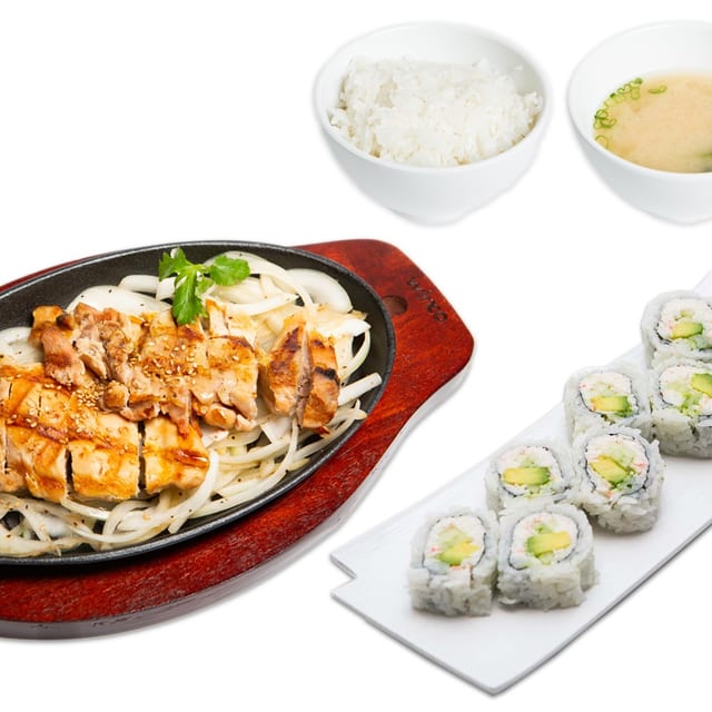 Chicken Teriyaki & CA Roll (Lunch).