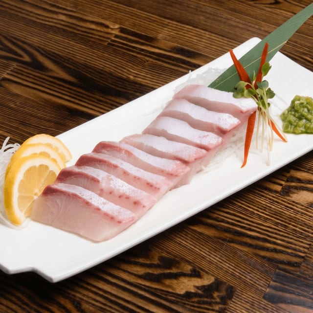 Fatty Yellowtail Sashimi.