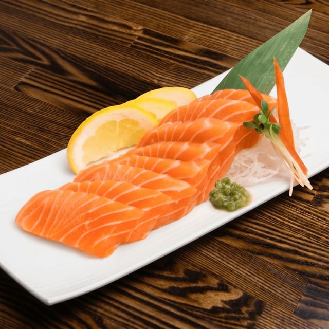 Salmon Sashimi.