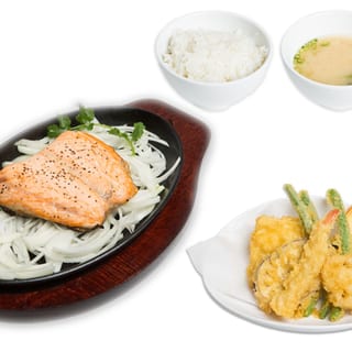 Salmon Teriyaki & Tempura (Lunch)